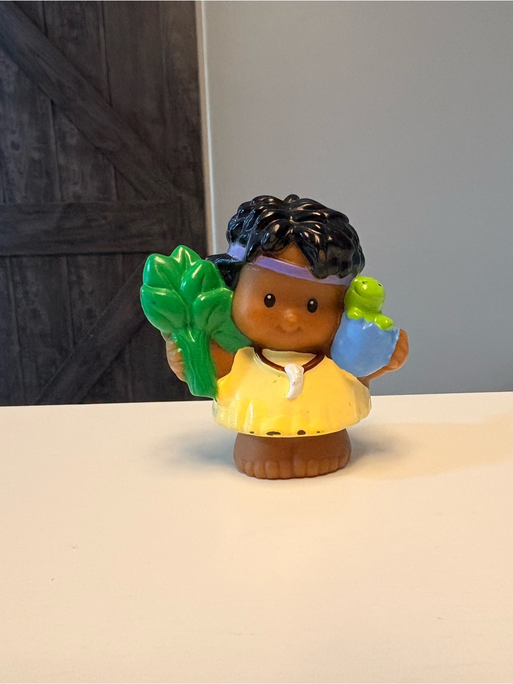 Fisher Price Little People Cave Girl with baby dinosaur HTF